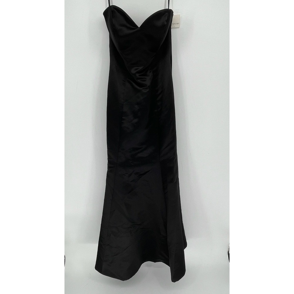 NWT Hayley Paige Occasions Women's Black Strapless Sweetheart Mermaid Gown Sz 8